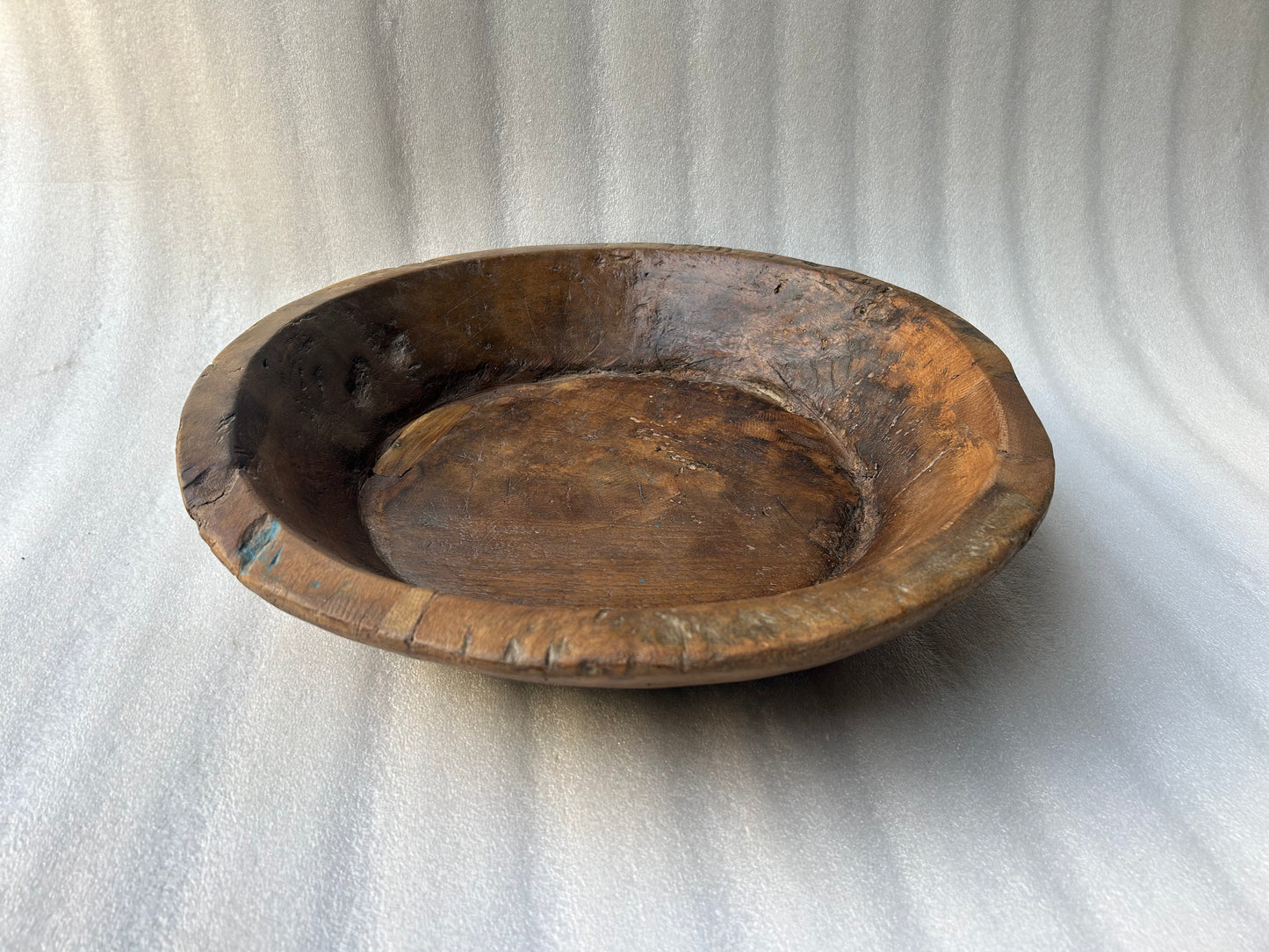 Old wooden platter bowl