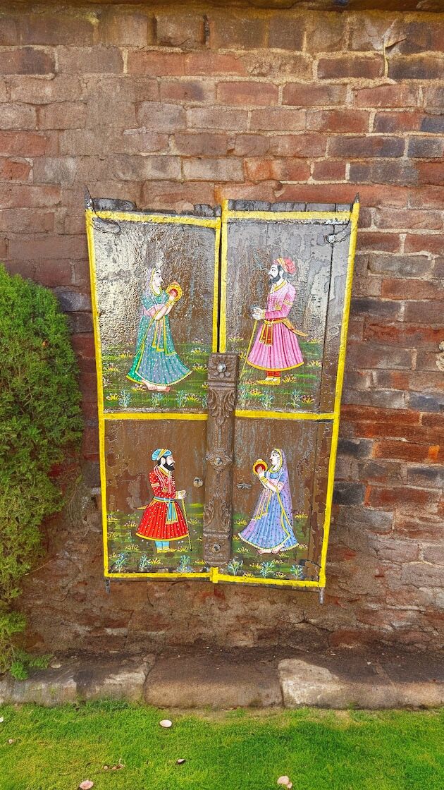 Hand Painted Wooden Window Door Wall Hanging