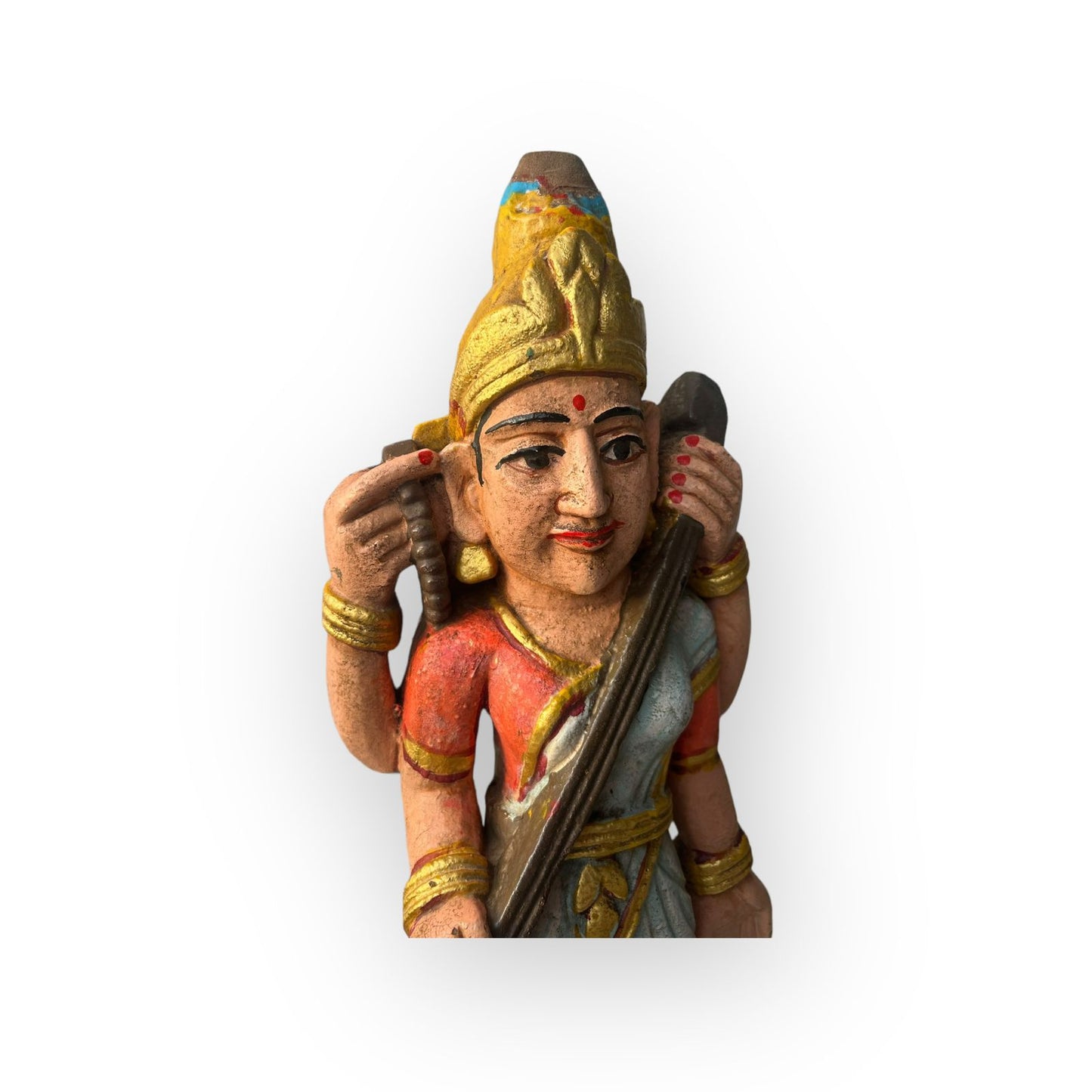 Old  Stone Hindu Goddess Saraswati Statue