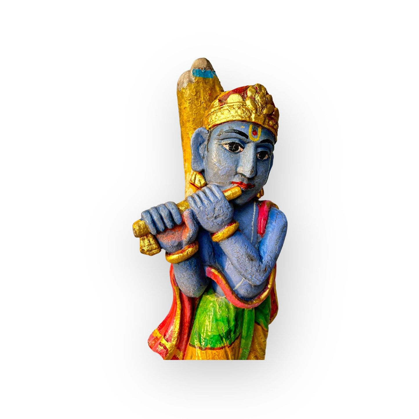 Old  Stone Hindu God Krishna Statue