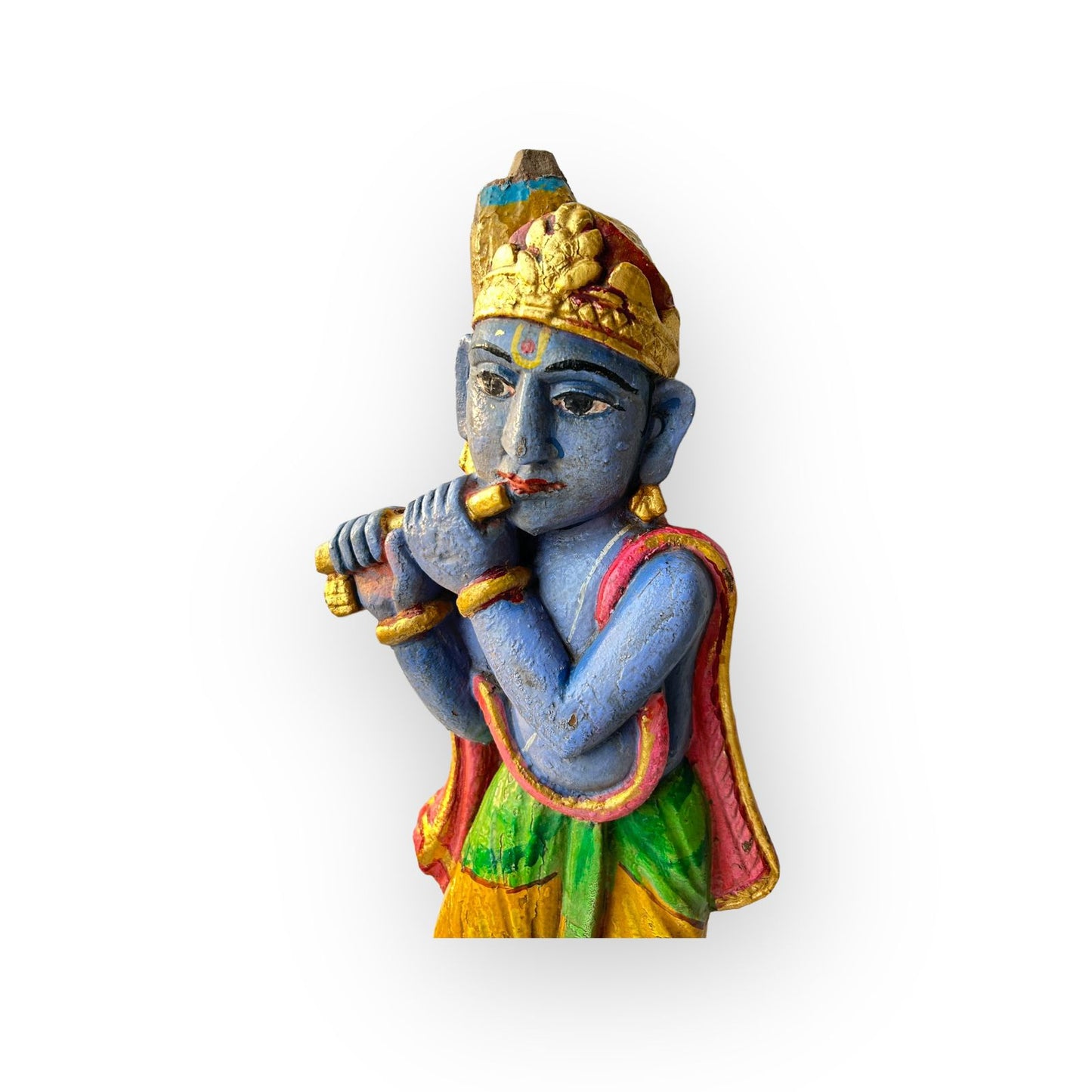 Old  Stone Hindu God Krishna Statue