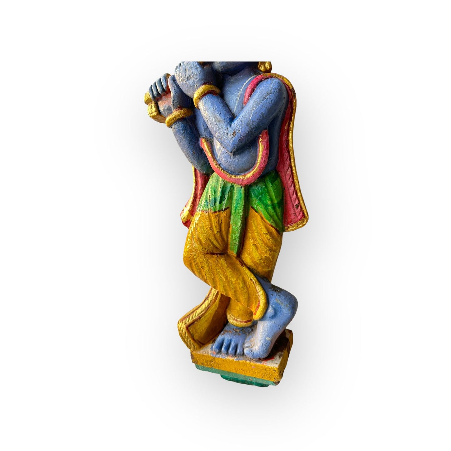 Old  Stone Hindu God Krishna Statue