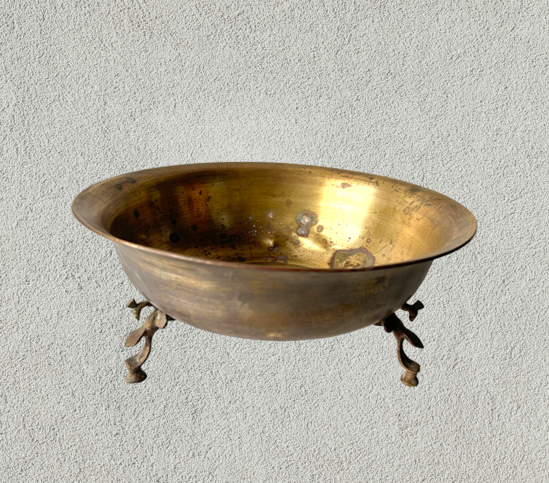 Brass Pot on Stand Urli