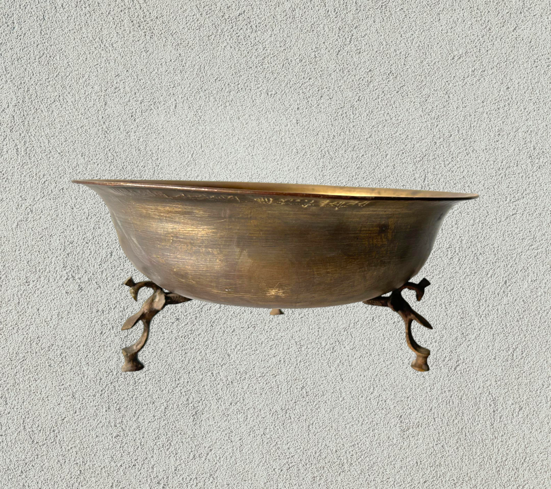 Brass Pot on Stand Urli