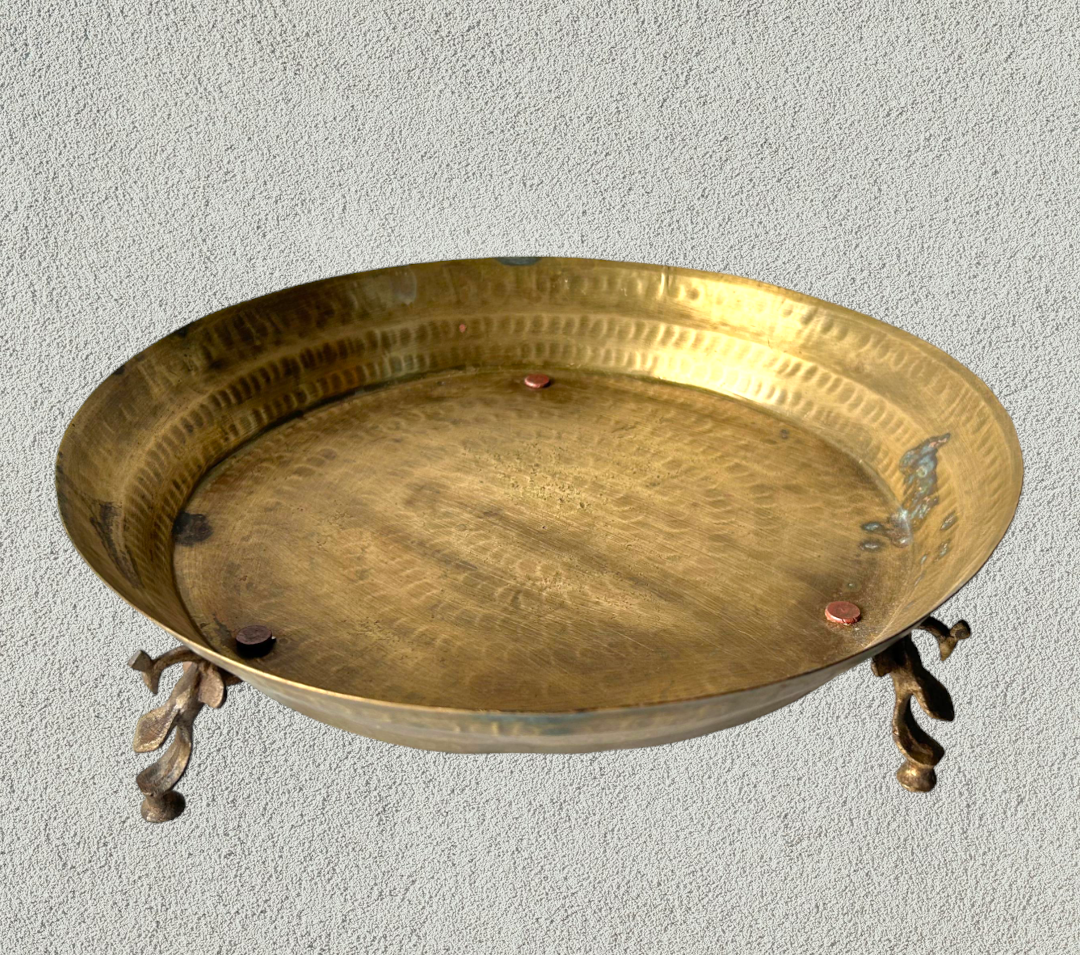 Brass plate on Stand Urli