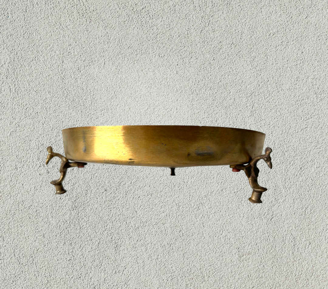 Brass plate on Stand Urli