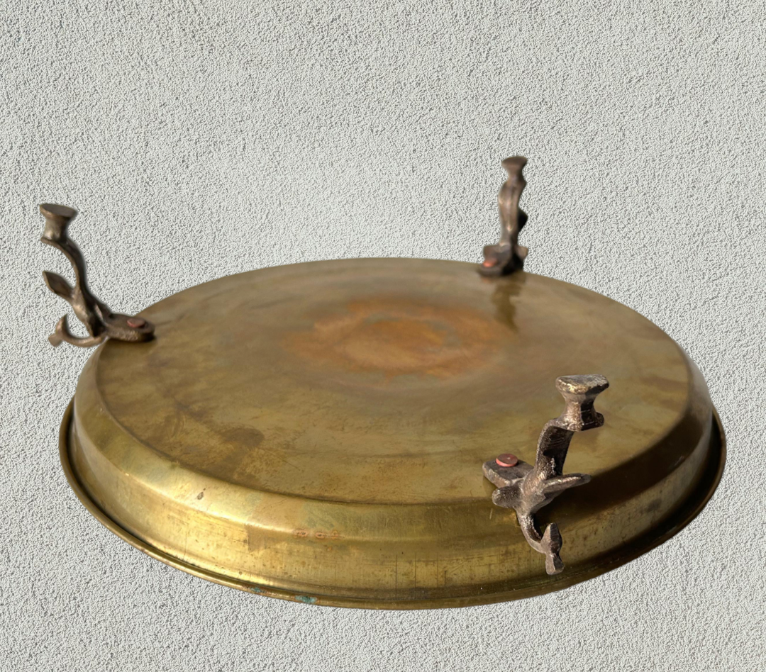 Brass plate on Stand Urli