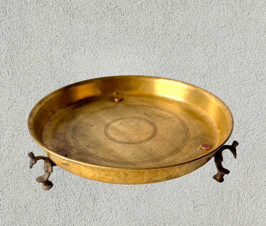 Brass plate on Stand Urli