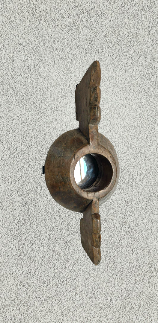 Wooden Uniquely Wall Hanging Mirror