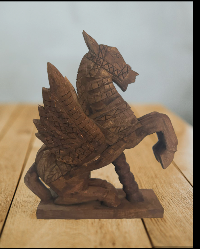 Hand Carved Horse Statue