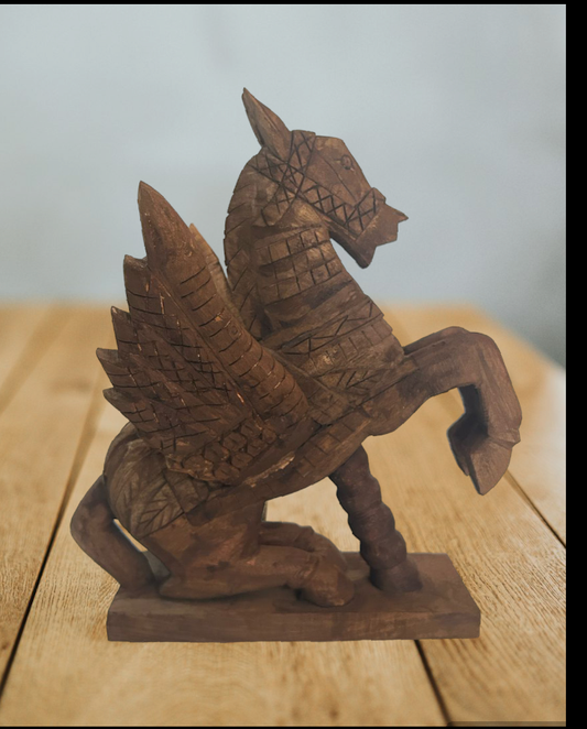 Hand Carved Horse Statue