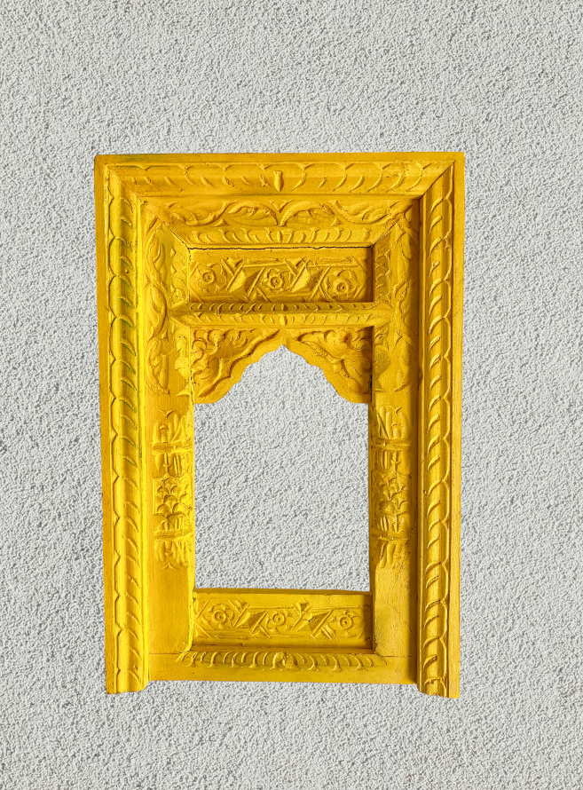 Wooden Hand Carved Jharokha Frame