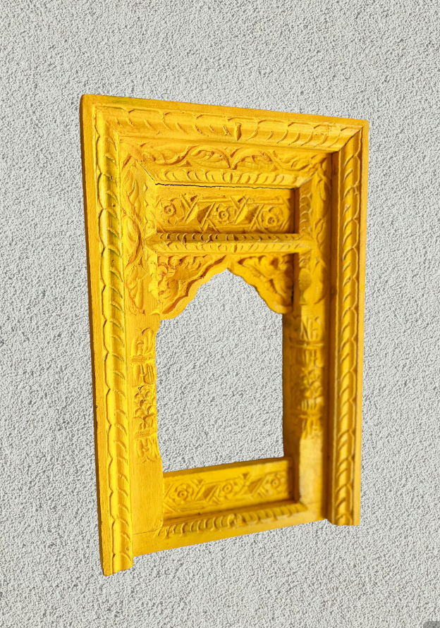 Wooden Hand Carved Jharokha Frame