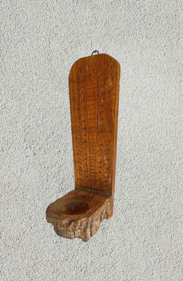 Wooden Wall Hanging Bracket Candle Holder