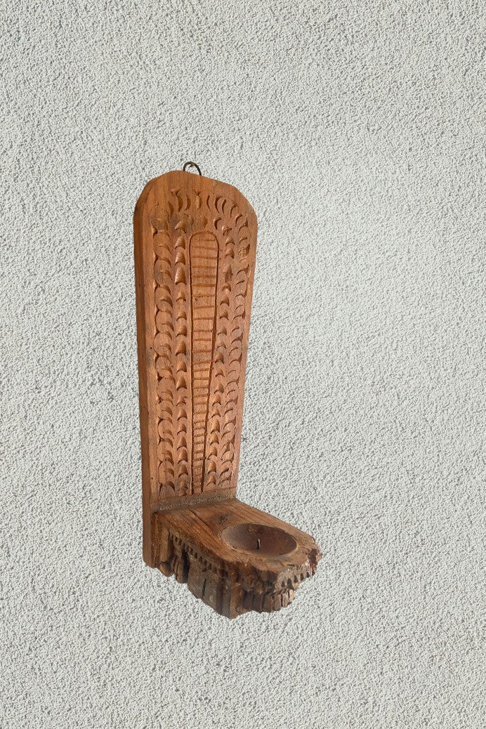 Wooden Wall Hanging Bracket Candle Holder