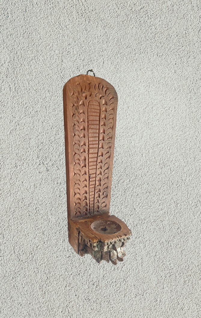 Wooden Wall Hanging Bracket Candle Holder