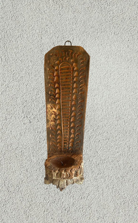 Wooden Wall Hanging Bracket Candle Holder