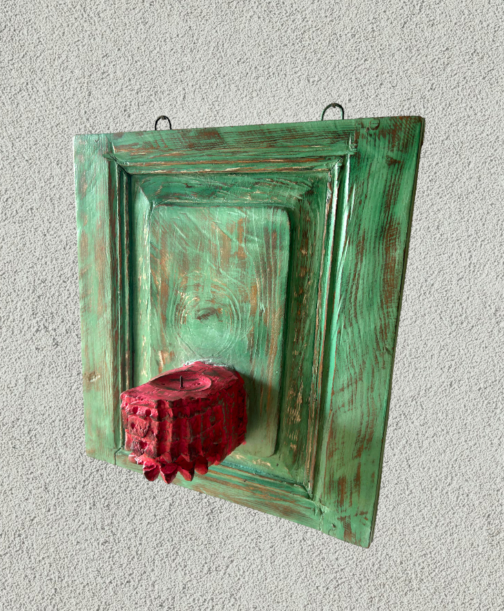 Wooden Wall Hanging Candle Holder