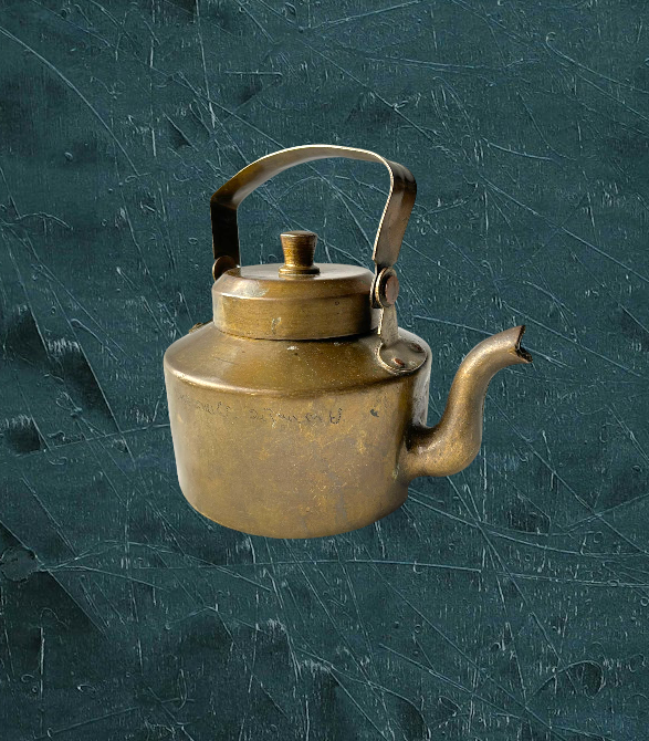 Antique Brass Tea Kettle