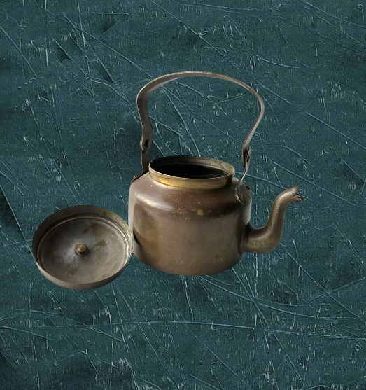 Antique Brass Tea Kettle