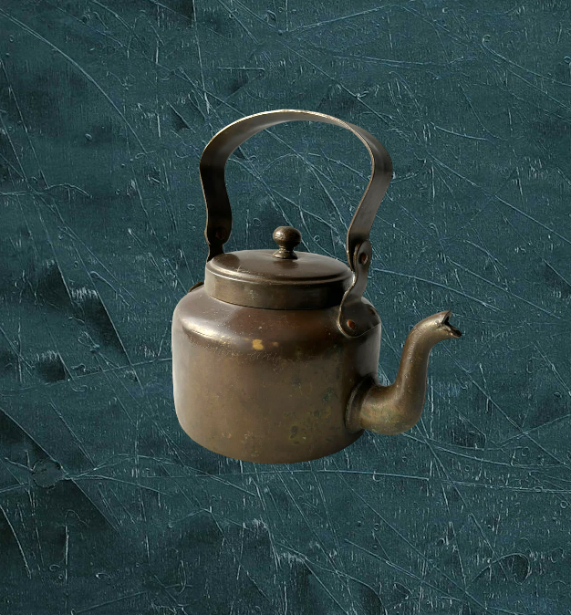 Antique Brass Tea Kettle