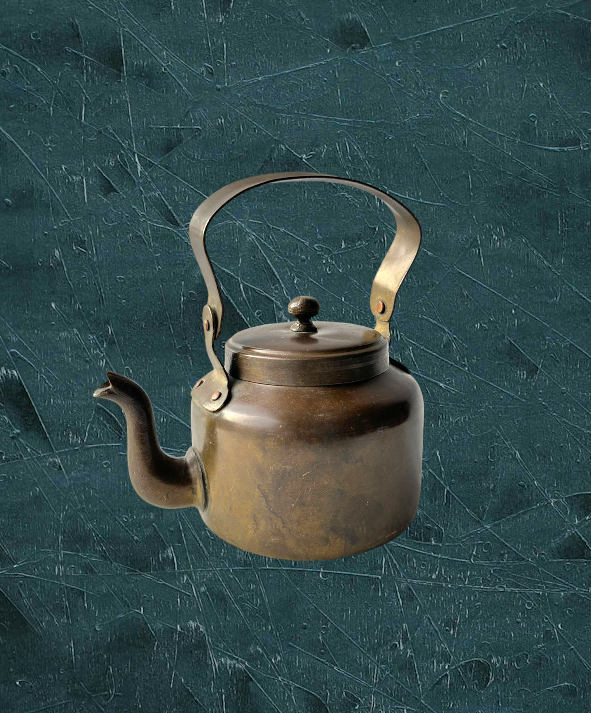 Antique Brass Tea Kettle