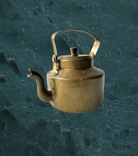 Antique Brass Tea Kettle