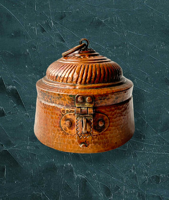 Hand Made Copper Chapati Box