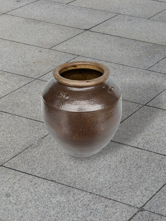 Antique Galvanized Clay Pot