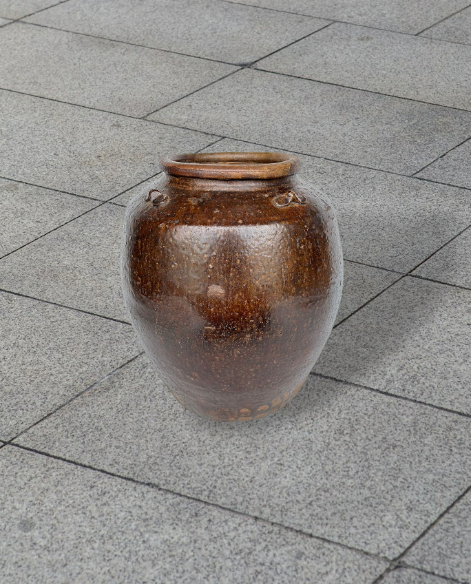 Antique Galvanized Clay Pot