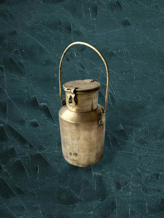 Old Brass Milk Jar