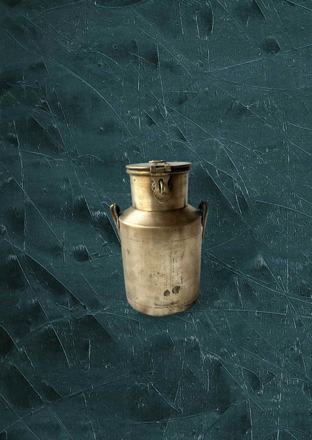 Old Brass Milk Jar