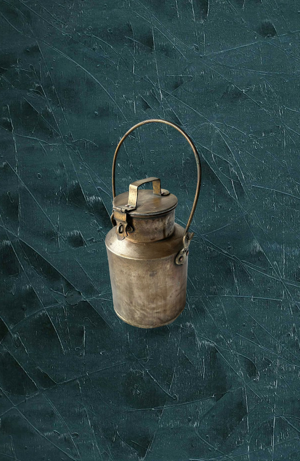 Old Brass Milk Jar