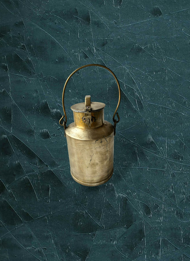 Old Brass Milk Jar