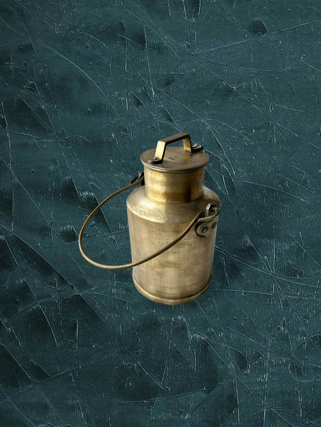 Old Brass Milk Jar