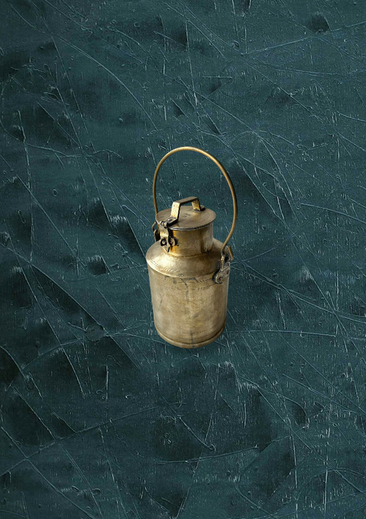 Old Brass Milk Jar