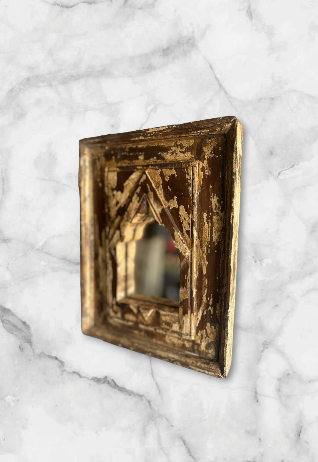 Antique Look Reclaimed Wooden Mirror