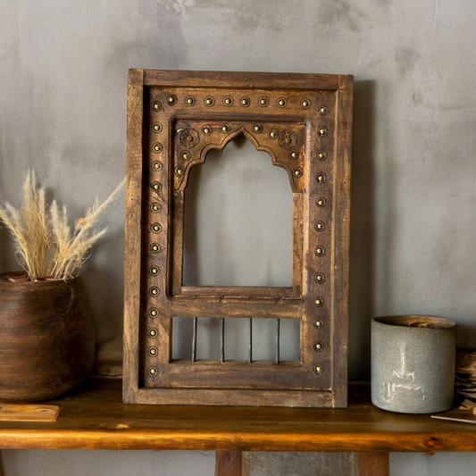 Wooden Jharokha Mirror Frame