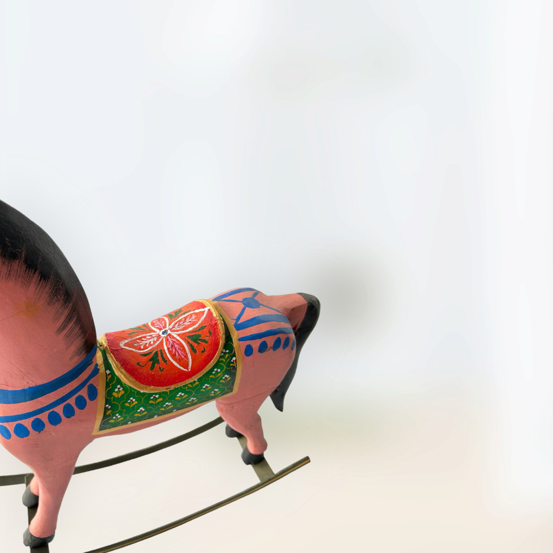 Hand Painted Wooden Rocking Horse