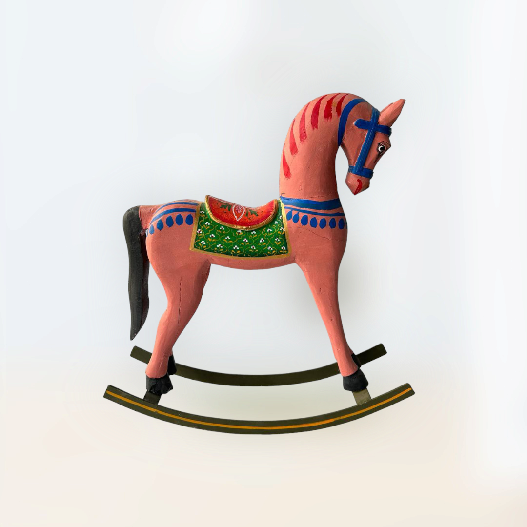 Hand Painted Wooden Rocking Horse