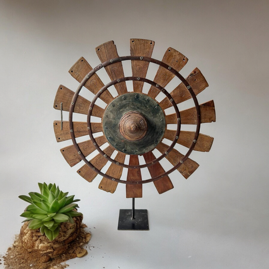 Wooden  Old Charkha Wheel Home Decor