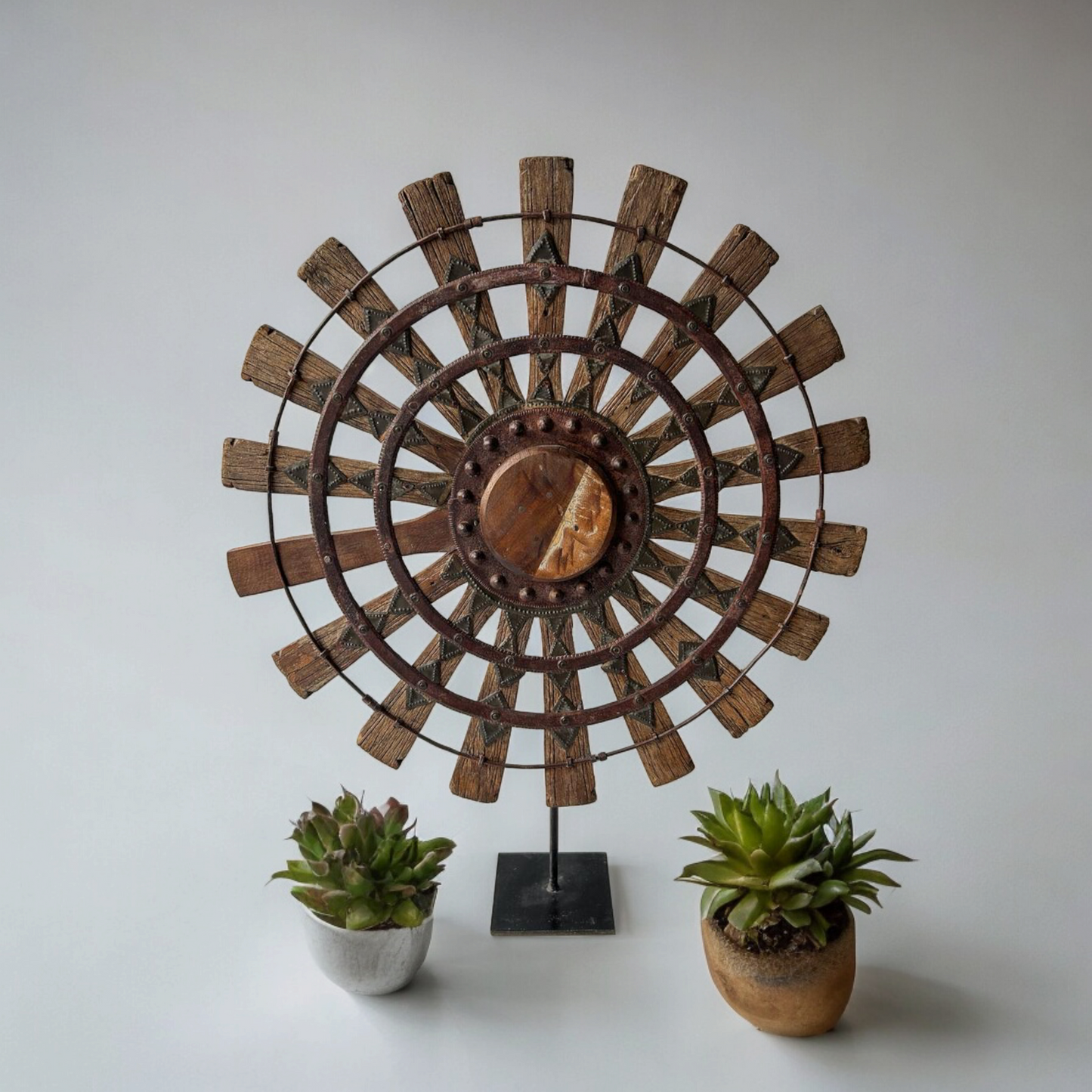 Wooden  Old Charkha Wheel Home Decor