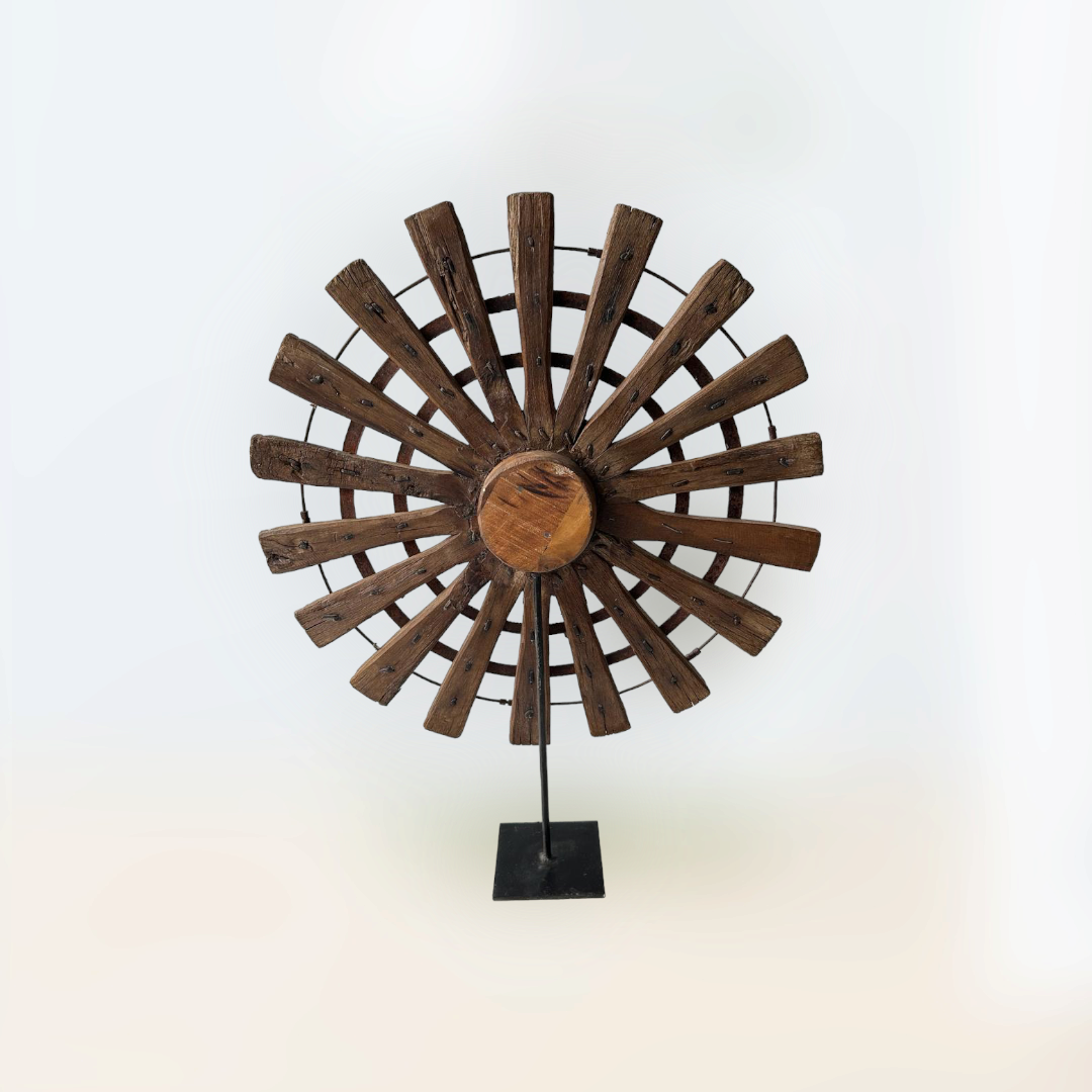 Wooden  Old Charkha Wheel Home Decor