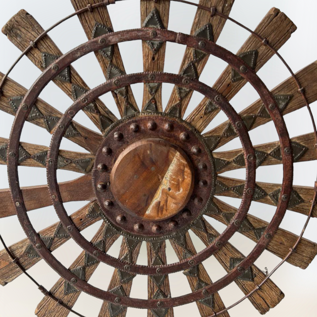 Wooden  Old Charkha Wheel Home Decor