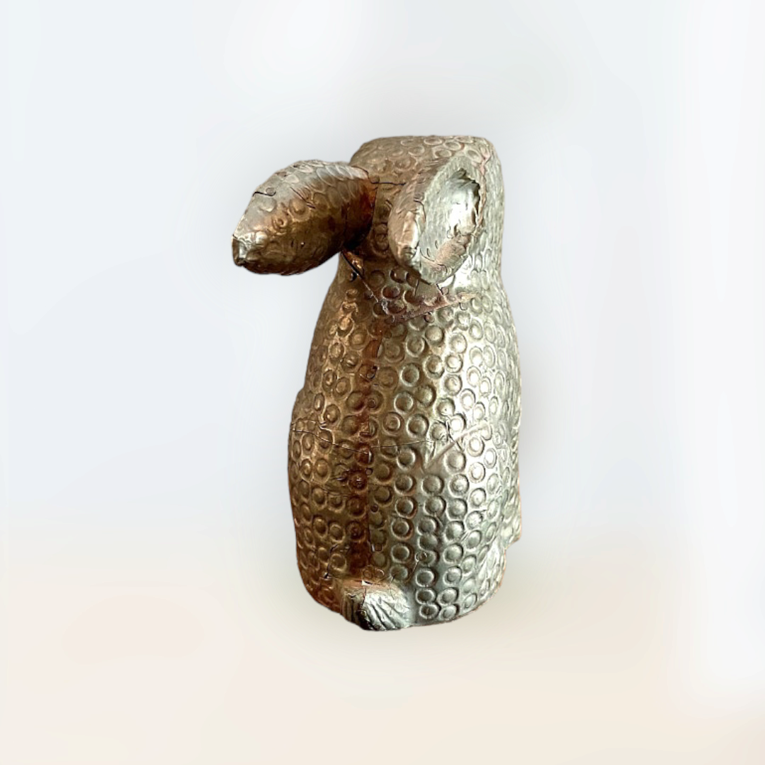 Brass Work Wooden Rabbit Statue ,Figure