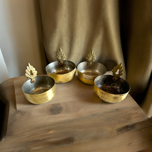 Wall Hanging Small Brass Plater Bowl(Set of 4)