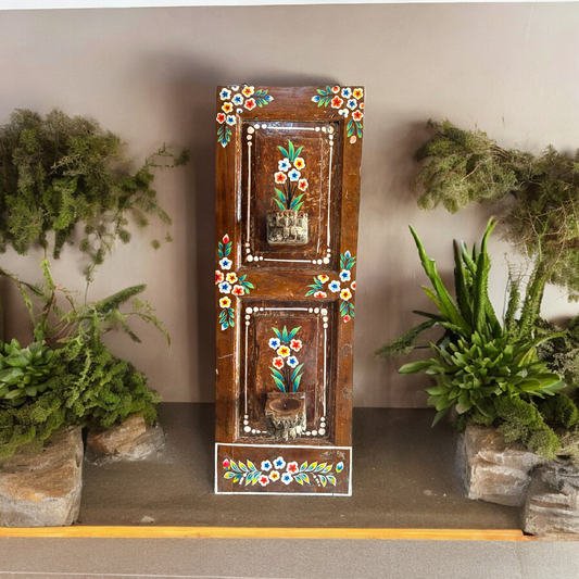 Hand Painted Wall Hanging Candle Holder