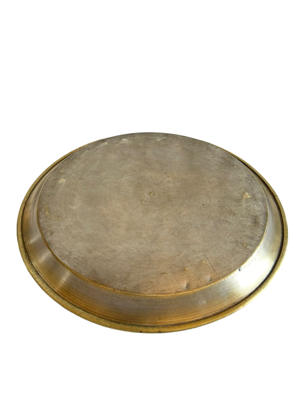 Vintage Brass Plate With Bowl