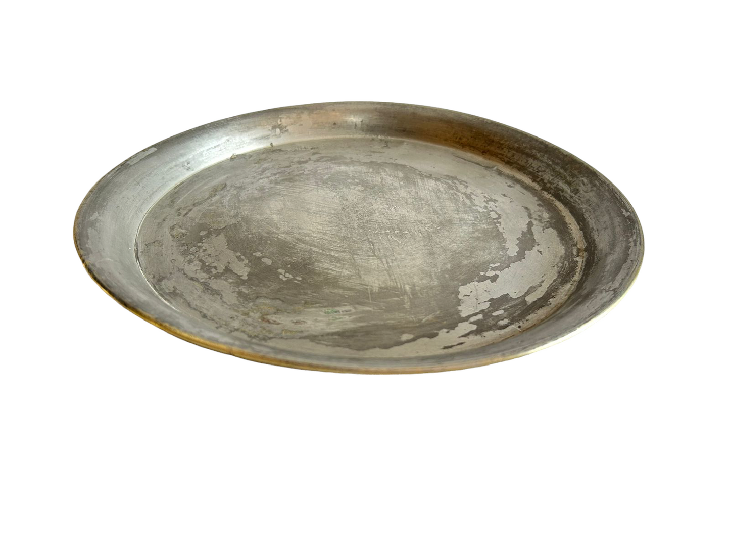 Vintage Brass Plate With Bowl