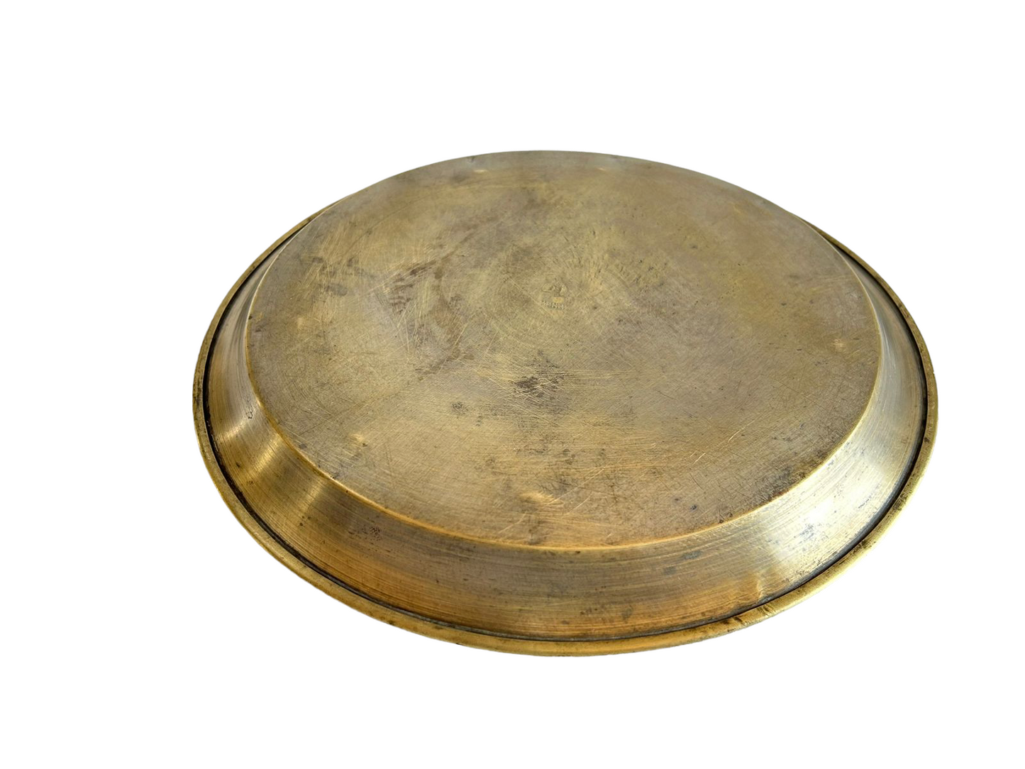 Vintage Brass Plate With Bowl